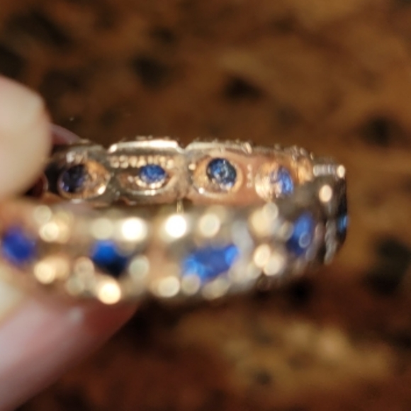 Tiffany 14kt Sapphire Eternity Ring - Picture 7 of 7